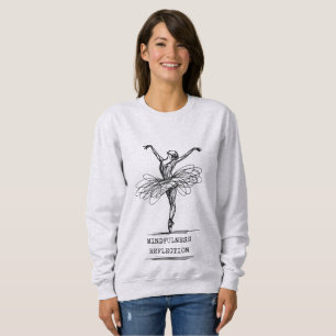 Sudadera Línea minimalista de arte Ballerina Dance Design