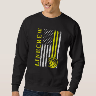 Sudadera Lineman Usa Flag Ingeniero Electrista Estadouniden