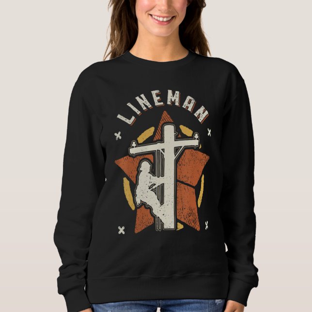 Sudadera Lineman Vintage Retro Classic (Anverso)