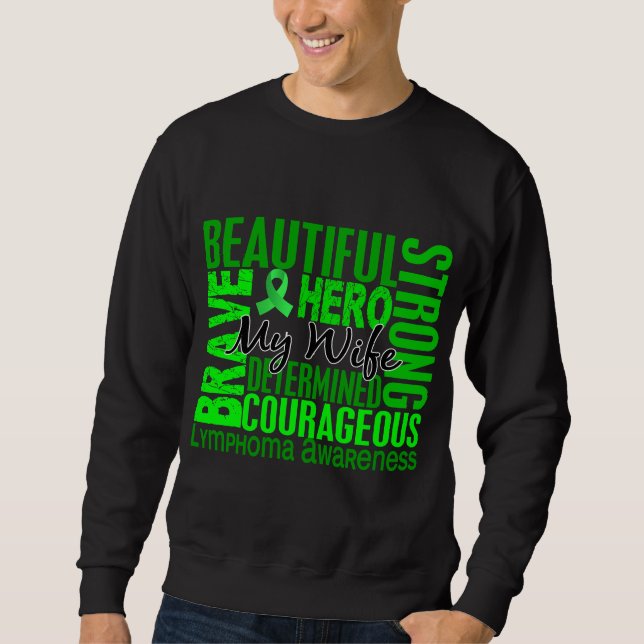Sudadera Linfoma cuadrado de la esposa del tributo (Anverso)