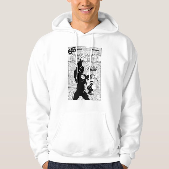 Sudadera Linterna verde: linterna brillante, negra y blanca (Anverso)