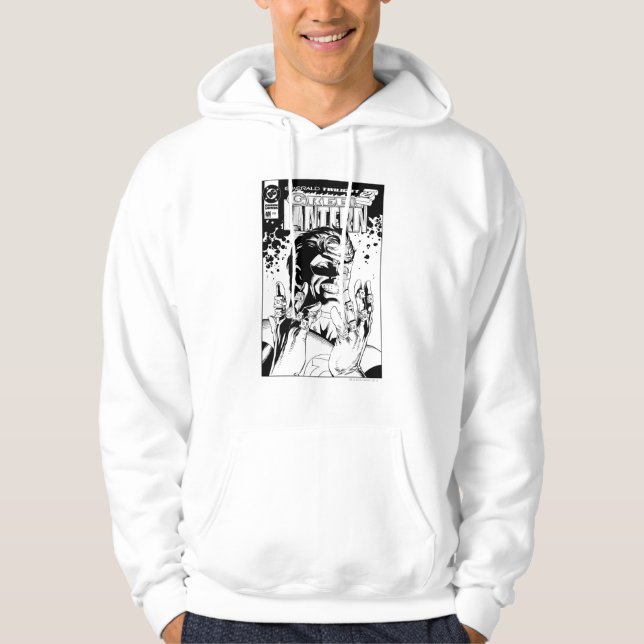 Sudadera Linterna verde - Muchos anillos, negro y blanco (Anverso)