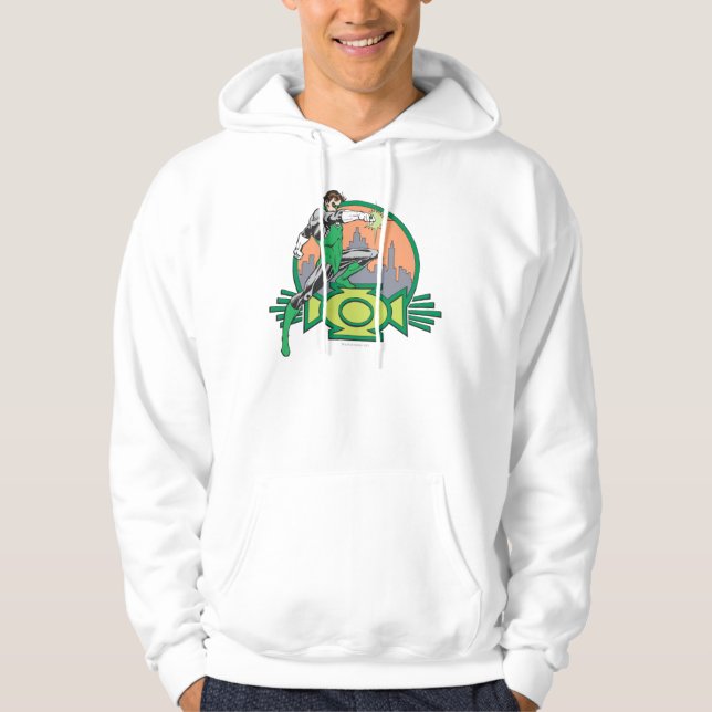 Sudadera Linterna verde y paisaje urbano (Anverso)