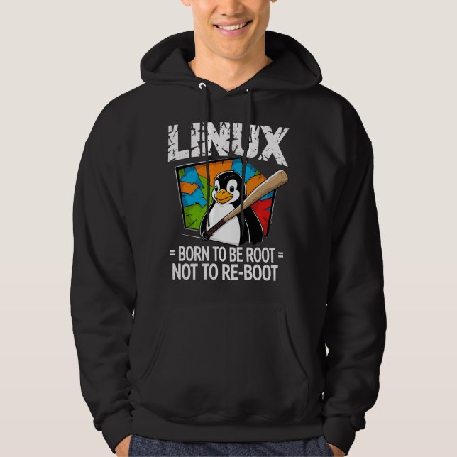 Sudadera Linux - Nacido Para Ser Root (Anverso)