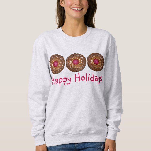 Sudadera Linzer Torte Navidades Cookie Holiday Sweatshirt (Anverso)