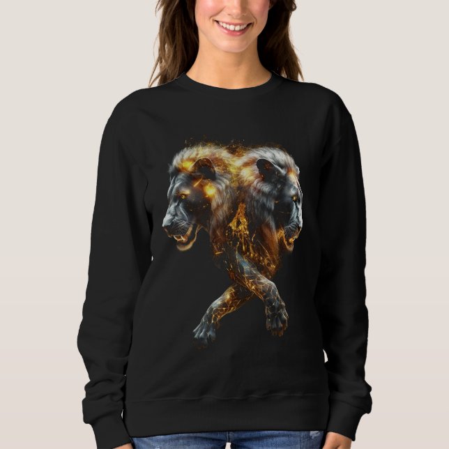 Sudadera Lion Artwork  Art Animal Lion (Anverso)
