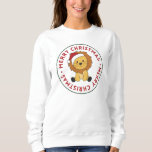 Sudadera Lion Christmas Snow Winter Animals Lions<br><div class="desc">The lion for Christmas greeting card. Funny animals with gifts and snow for the holidays. Also funny for christmas in July. Lions are cute animals and perfect for Christmas.</div>