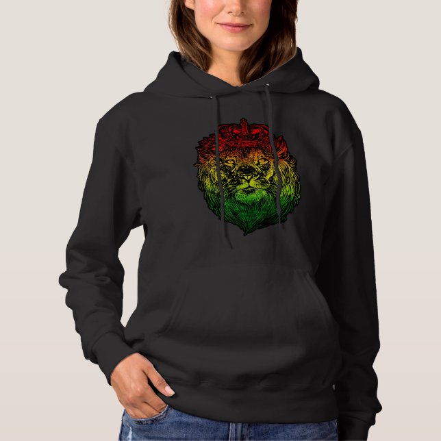 Sudadera Lion Judah Rastafarian Ethiopian Lion  Reggaeton P (Anverso)