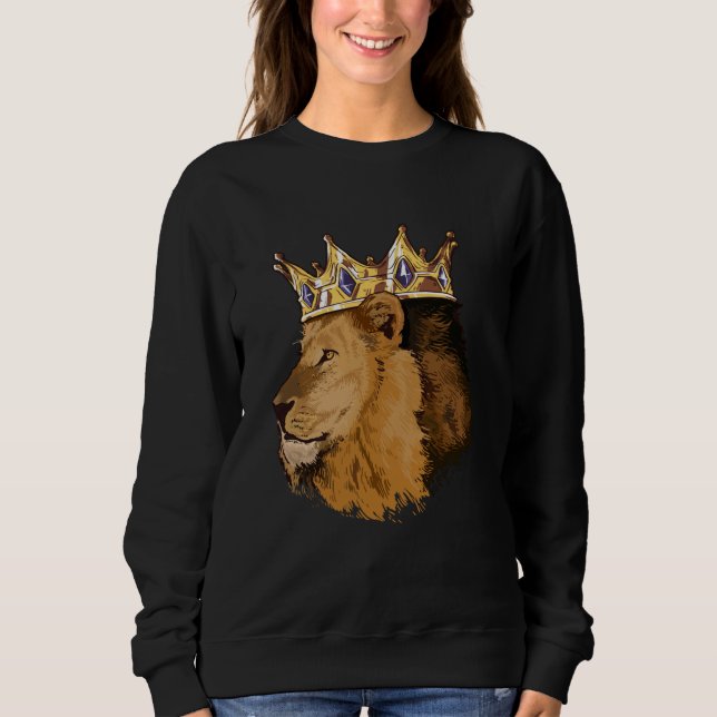 Sudadera Lion King Crown Big Cat Africa Safari Family (Anverso)