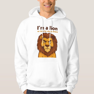 Sudadera lion no time for sheep drama White Motivational