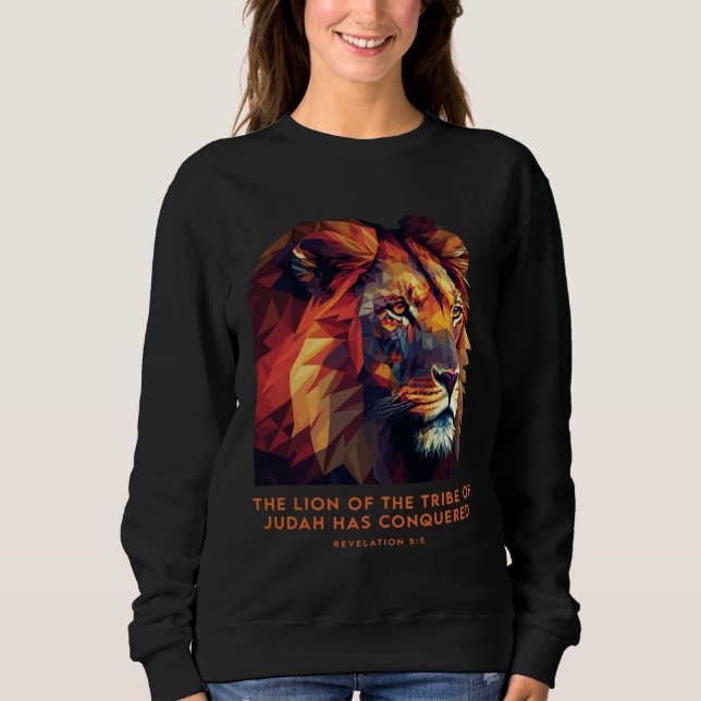 Sudadera Lion of Judah Jesus Revelation Bible Verse Christi (Anverso)