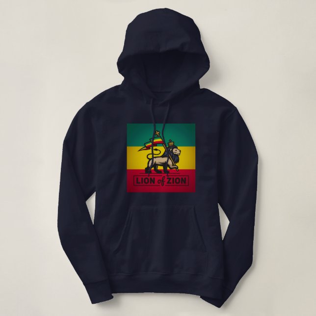 Sudadera Lion of Zion - Haile Selassie Judah reina de (Diseño del anverso)