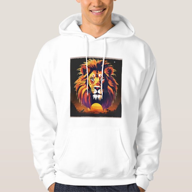 Sudadera #LionHoodie #AnimalPrint #WildlifeFashion (Anverso)