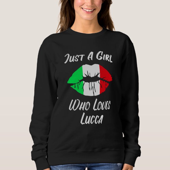 Sudadera Lips and Mouth Love Italian Flag Lucca (Anverso)