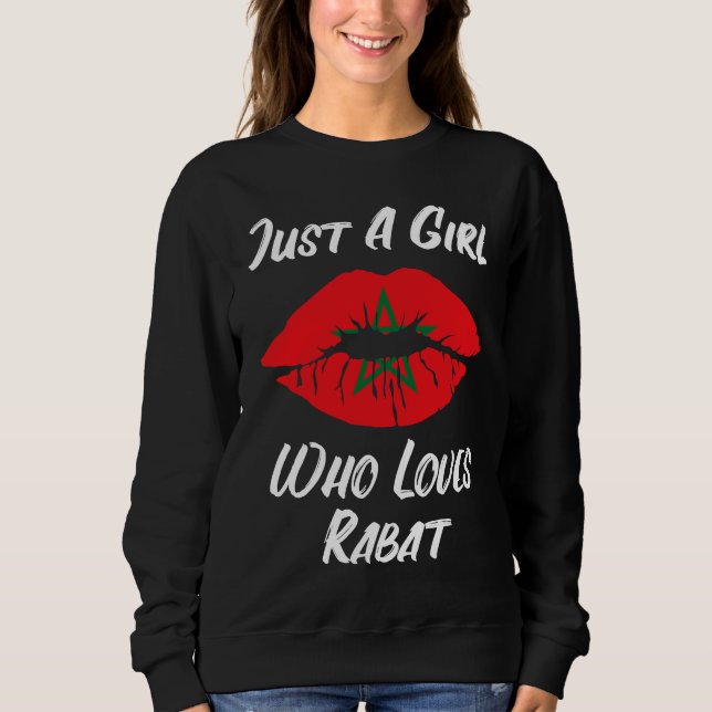 Sudadera Lips and Mouth Love Moroccan Flag Rabat (Anverso)