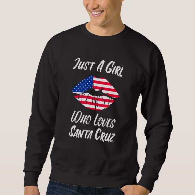 Sudadera Lips Mouth Love American Flag Santa Cruz (Anverso)