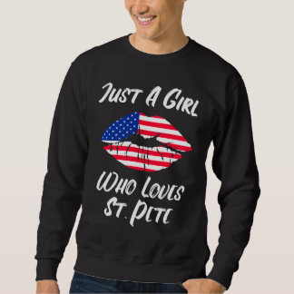 Sudadera Lips Mouth Love American Flag St Pete