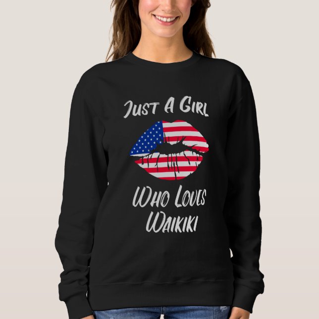 Sudadera Lips Mouth Love American Flag Waikiki (Anverso)