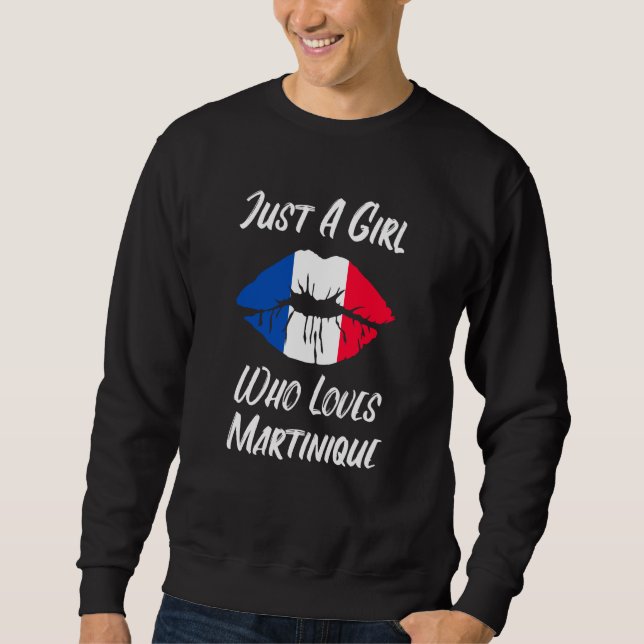Sudadera Lips Mouth Love French Flag Martinique (Anverso)