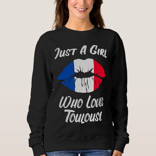 Sudadera Lips Mouth Love French Flag Toulouse (Anverso)