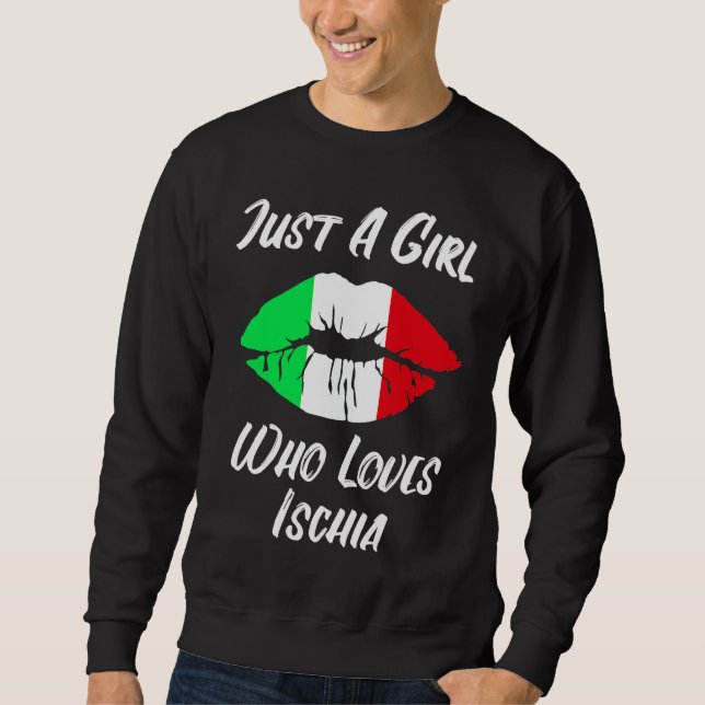 Sudadera Lips Mouth Love Italian Flag Ischia (Anverso)