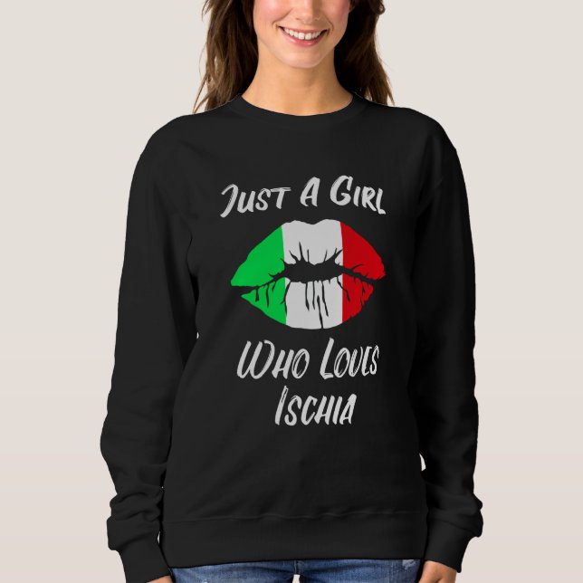 Sudadera Lips Mouth Love Italian Flag Ischia (Anverso)