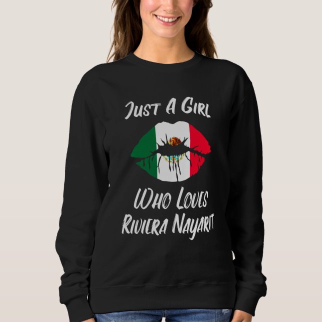 Sudadera Lips Mouth Love Mexican Flag Riviera Nayarite (Anverso)