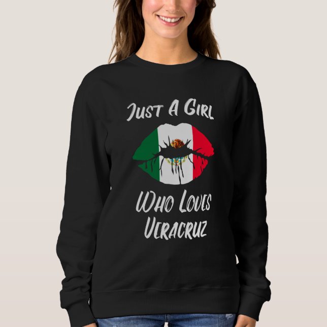 Sudadera Lips Mouth Love Mexican Flag Veracruz (Anverso)