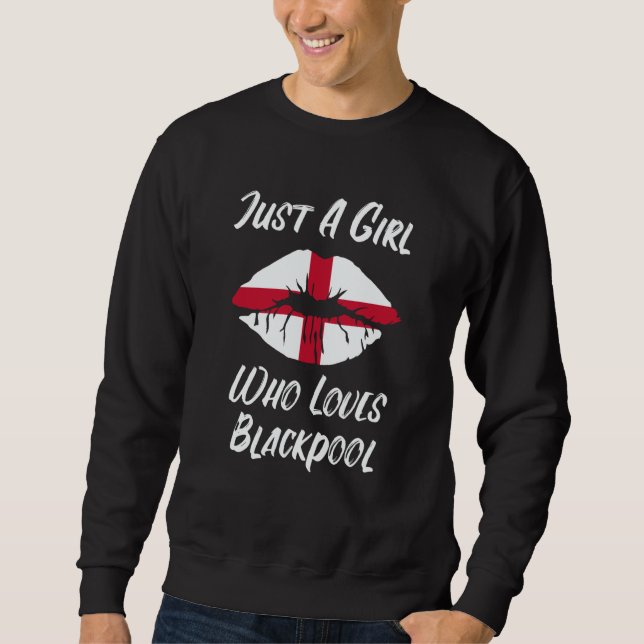Sudadera Lips Mouth Love Saint George's Cross Flag Blackpoo (Anverso)