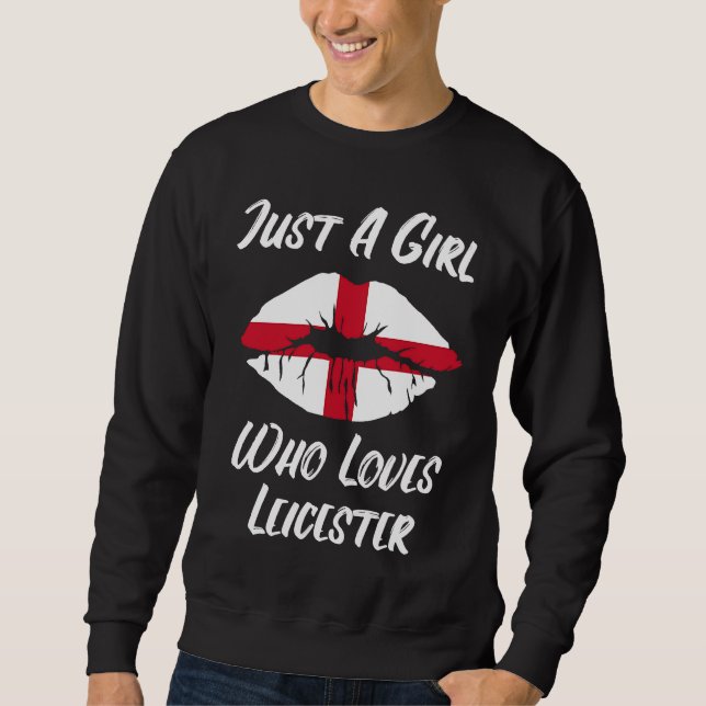 Sudadera Lips Mouth Love Saint George's Cross Flag Leiceste (Anverso)