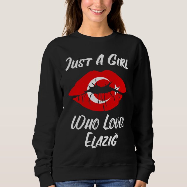 Sudadera Lips Mouth Love Turkish Flag Elazig (Anverso)