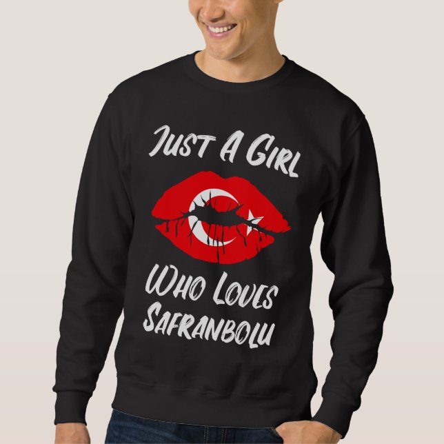 Sudadera Lips Mouth Love Turkish Flag Saffranbolu (Anverso)