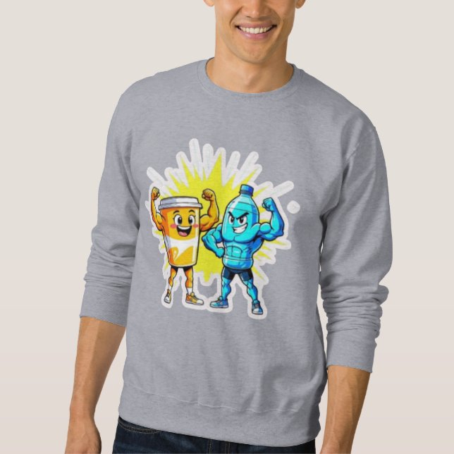 Sudadera Liquid Strength – Funny Juice & Water Muscle Desig (Anverso)
