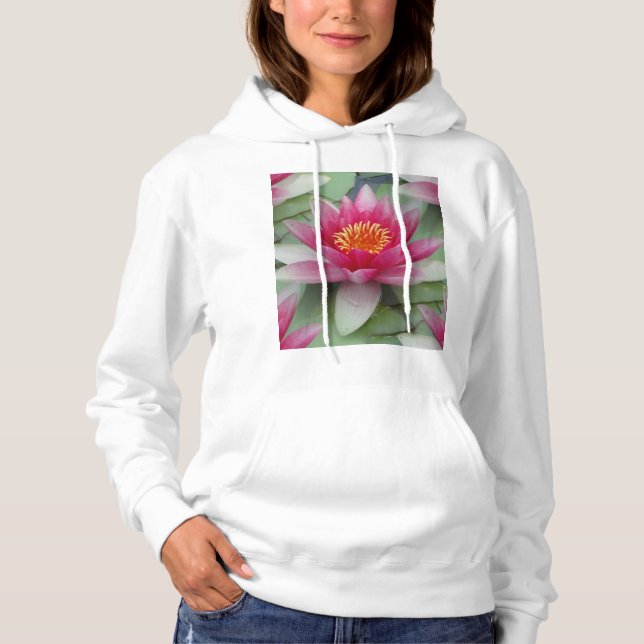 Sudadera Lirio de agua de Lotus rosa (Anverso)