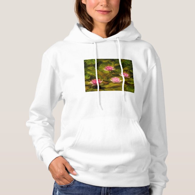 Sudadera Lirios de agua artísticos, California (Anverso)