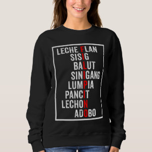 Sudadera Lista de Comida Popular Filipina Filipinas Filipin