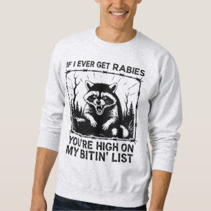 Sudadera Lista de Raccoon Rabies Bitin