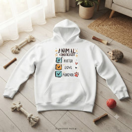Sudadera Lista de Verificación de Animales Refugio Foster L