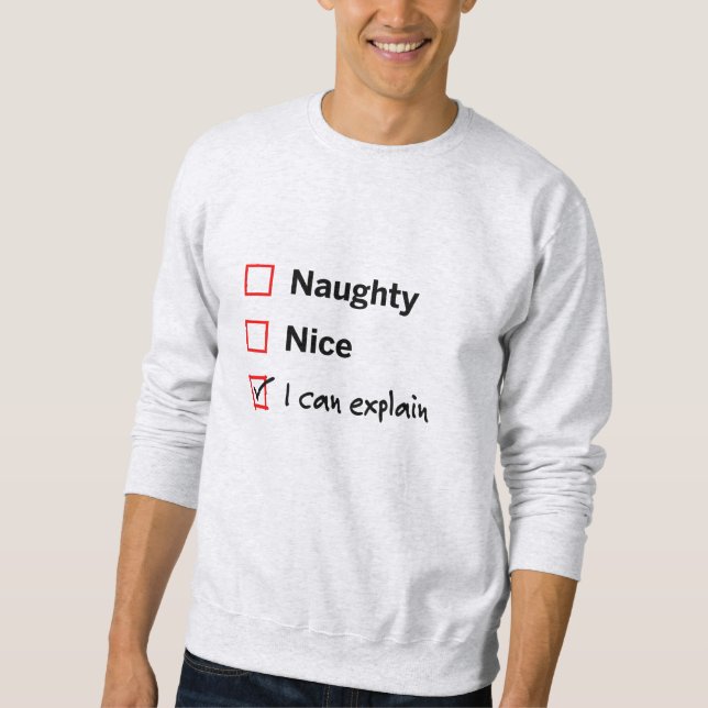 Sudadera Lista traviesa excusa (Anverso)