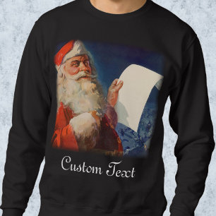 Sudadera Lista vintage de Navidad de Santa Claus travieso o