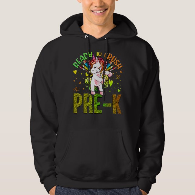 Sudadera Listo Para Aplastar A Pre K De Vuelta A La Escuela (Anverso)