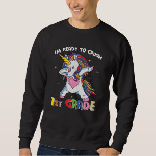 Sudadera Listo para Aplastar Grado 1º Lindo Unicornio Niños