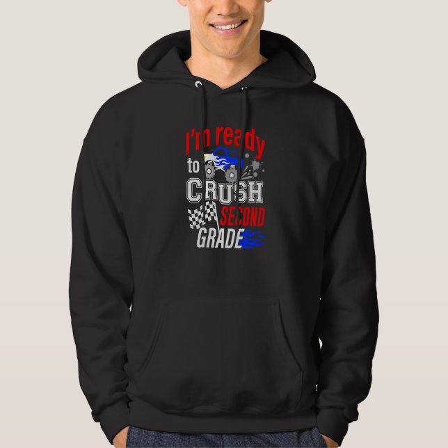 Sudadera Listo para aplastar segundo grado 2do camión monst (Anverso)