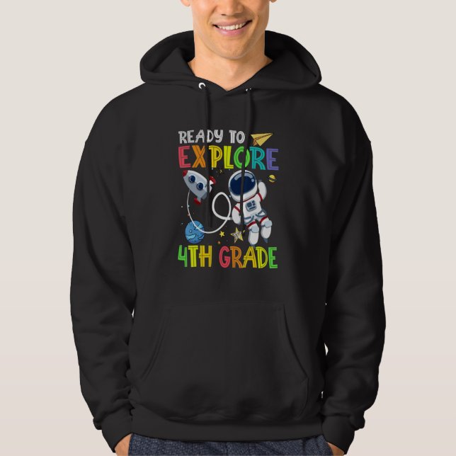 Sudadera Listo Para Explorar Astronauta De 4to Grado De Reg (Anverso)