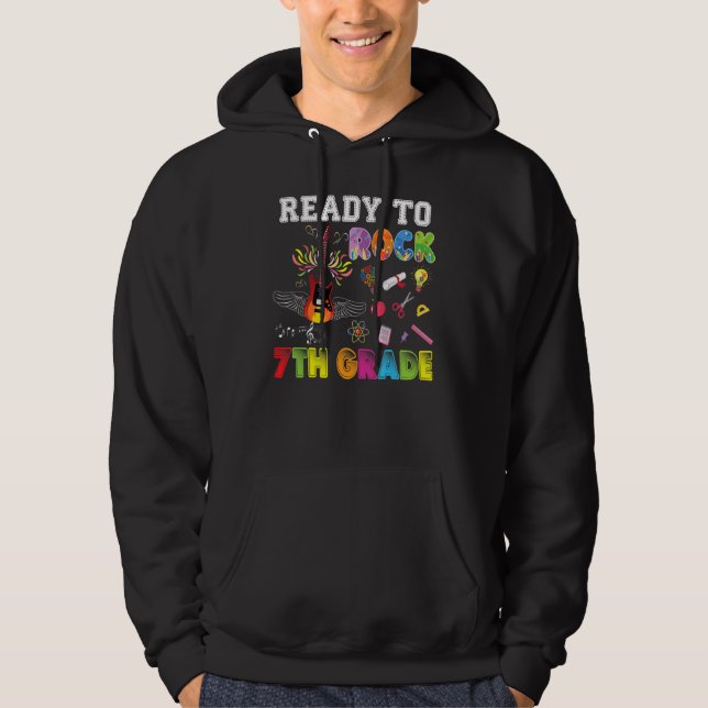 Sudadera Listo Para Rocar Séptimo Grado De Guitarra Electri (Anverso)