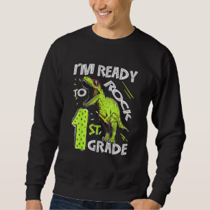 Sudadera Listo Para Rock 1er Grado Dinosaurio Regreso a la