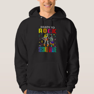 Sudadera Listo Para Rock Segundo Grado Astronauta Dinosauri