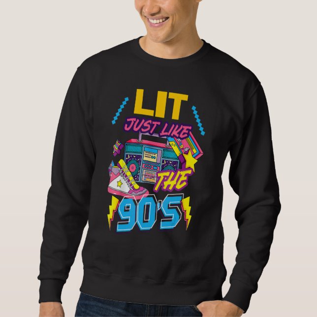 Sudadera Lit Just Like The 80's Party Costume Retro 80's No (Anverso)