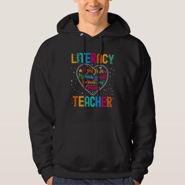 Sudadera Literacy Teacher Appreciation Week Back to School  (Anverso)