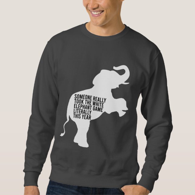Sudadera Literalmente el peor regalo de elefante blanco (Anverso)